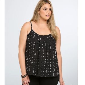 Torrid Pineapple Dot Swing Cami